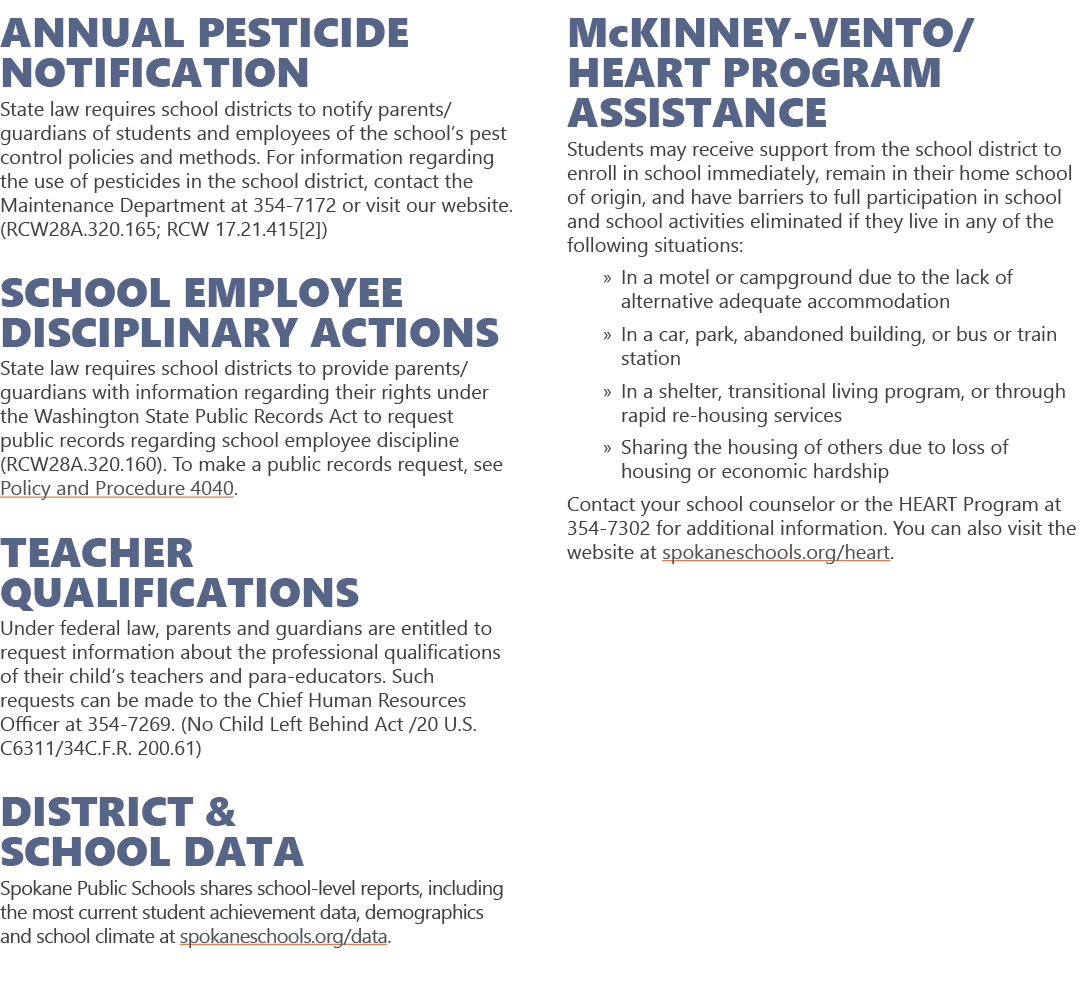 ANNUAL PESTICIDE NOTIFICATION State law requires school districts to notify parents guardians of students and employe   